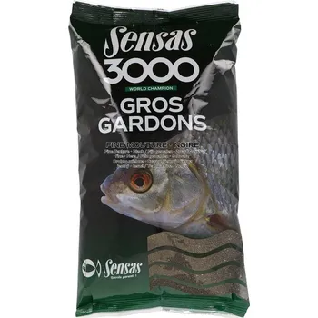 Návnadová surovina Sensas Krmítková Směs 3000 Gros Gardons 1 kg-velká plotice černá jemná