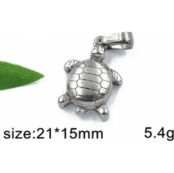 Přívěsek Želvička z chirurgické oceli - přívěsek - 21x15mm