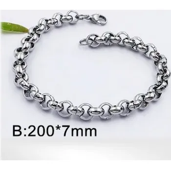 Řetízek Ocelový náramek 200x7mm