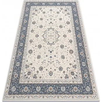 Koberec Makro Abra Vlněný kusový koberec NAIN 7179/51943 Klasický béžový modrý Rozměr: 120x170 cm