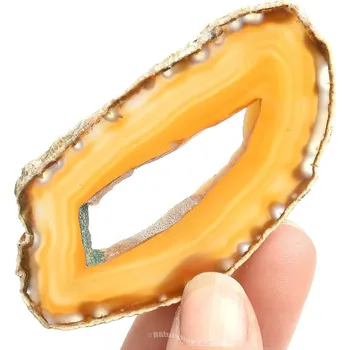 Přírodní kámen Plátek achát s dutinou Brazílie 28g