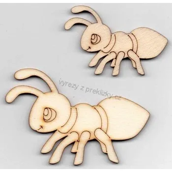 Dřevěné výřezy, Mravenec, větší varianta, 7 x 5 cm, 1ks