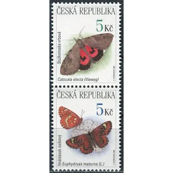 Poštovní známka Česká republika (1999) č. 211-212 **, sp (4) - ČR - Ochrana přírody motýli