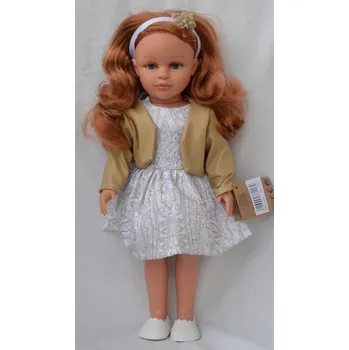 Panenka Realistická panenka Nina ve zlato-bílých šatech od firmy Lamagik ze Španělska (španělská panenka - 33 cm)
