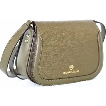 Kabelka Michael Kors dámská kabelka crossbody LUCIE 32F2GKZC1L OLIVE SM SADDLE XBODY LEATHER Michael Kors 32F2GKZC1L