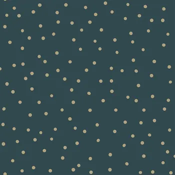 Tapeta Tmavě modrá vliesová tapeta na zeď, zlaté puntíky 139276, Forest Friends, Esta