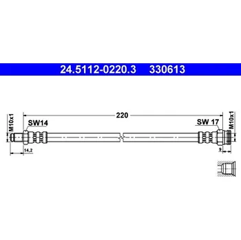 Brzdová hadice Brzdová hadice ATE 24.5112-0220.3
