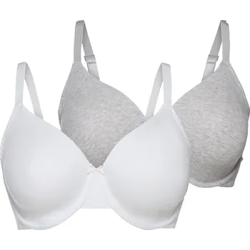 Podprsenka esmara® Dámská podprsenka XXL, 2 kusy (90D, šedá/bílá)