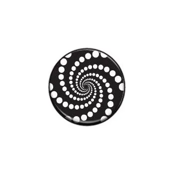 Spirála černo-bílá - button