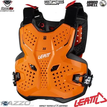 Motodoplněk Dětský chránič hrudi Leatt 3.5 Chest Protector Junior Orange Black Dětská - L / XL