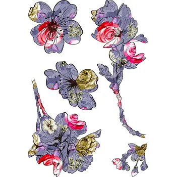 Samolepka / samolepící dekorace na zeď SM 3444, Květiny, AG Design