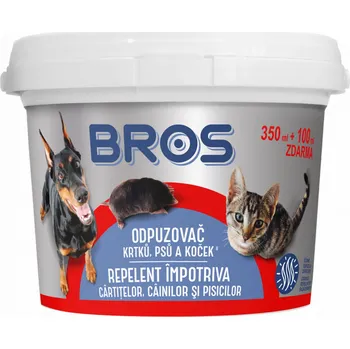 Odpuzovač zvířat Bros - práškový odpuzovač krtků, psů a koček 350 ml