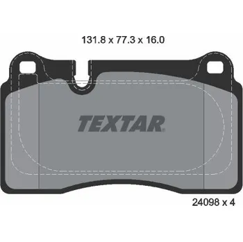Brzdová destička Sada brzdových destiček, kotoučová brzda TEXTAR 2409803