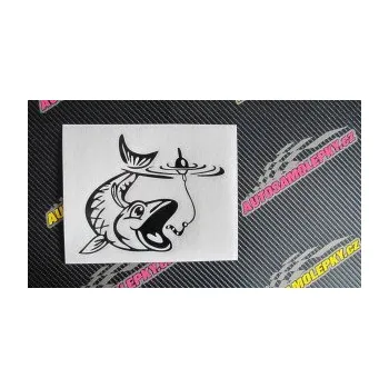 Polep vozidla SAMOLEPKA Ryba s návnadou 004 pravá (10 - červená) NA AUTO, NÁLEPKA, FÓLIE, POLEP, TUNING, VLASTNÍ TEXT, TISK, AUTOSAMOLEPKY.cz, POLEPY, OBRÁZEK, LOGO, SAMOLEPKY