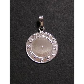 Přívěsek Ciferník - křtící hodiny - stříbrný přívěsek