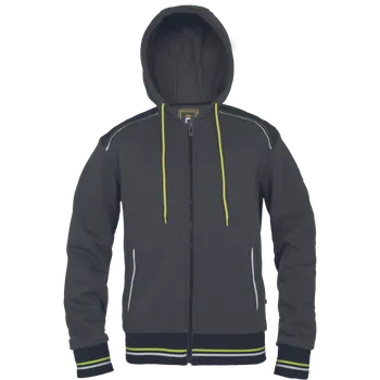 pracovní mikina ČERVA Mikina SHELDON s kapucí, na zip, antracit-žlutá 03060146A1003 L Antracit/žlutá