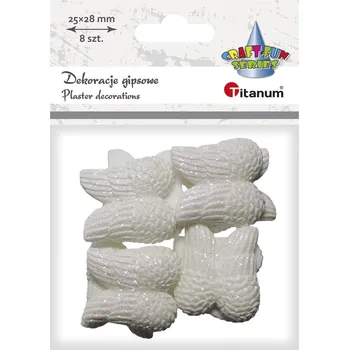 Vánoční dekorace Dekorace, sádrová, ANDĚLSKÁ KŘÍDLA, 2.8x2.5cm, 8ks/bal.