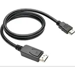 C-TECH kabel DisplayPort/HDMI, 2m, černý