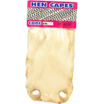 Umělá nástraha Hends Products skalp ze slepice Hen Capes Bílá