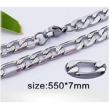 Řetízek Ocelový náhrdelník - Hmotnost: 30.6g, 550x7mm