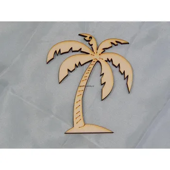 Dřevěné výřezy, Palma u moře, větší varianta, 7 x 8.5 cm, 1ks