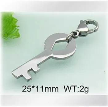 Přívěsek Klíč s kosočtvercem v rukojeti - ocelový přívěsek