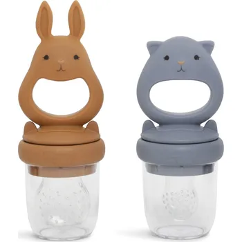 Konges Slojd Konges Sløjd Silikonové krmící dudlíky Quicksilver/Caramel Konges Sløjd Silicone Fruit Feeding Pacifier