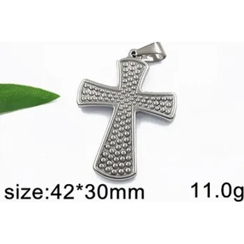 Přívěsek Kříž 42x30mm - ocelový přívěsek