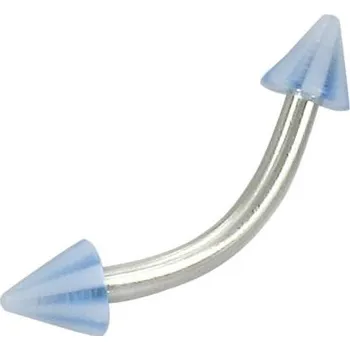 Piercing Piercing s modrými hroty