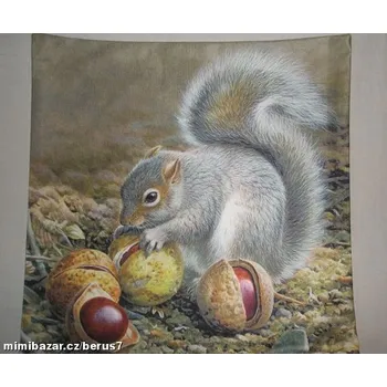 Povlak na dekorativní polštářek Povlak na polštářek Veverka 02