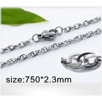 Řetízek Ocelový náhrdelník - Hmotnost: 7.5 g, 750*2.3mm