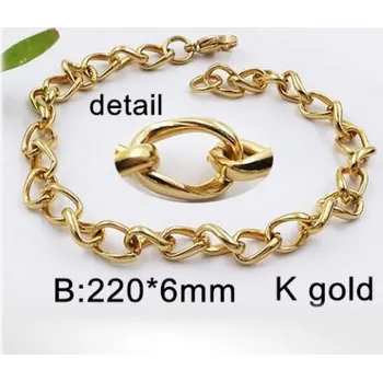 Řetízek Ocelový náramek - 22cm dlouhý a 6mm široký