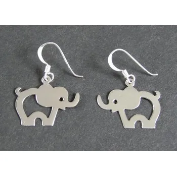 Náušnice Sloni - stříbrné náušnice