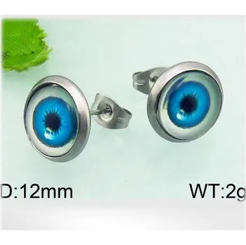 Náušnice Modré náušnice z oceli