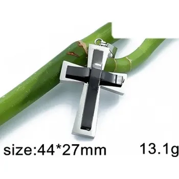 Přívěsek Kříž - moderní zpracování - ocelový přívěsek