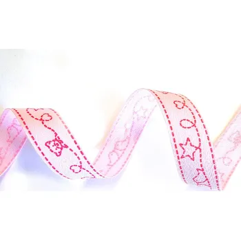 Stuha Stuha s potiskem, 2,5 cm x 10 m, dětské růžová medvídci, ptáčci, 1bal
