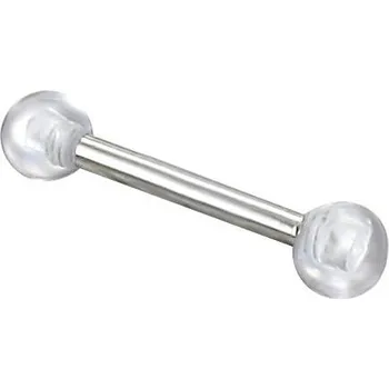 Piercing Piercing s bílými kuličkami na koncích
