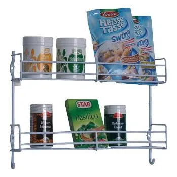 Drátěná police Polička na koření s háčky