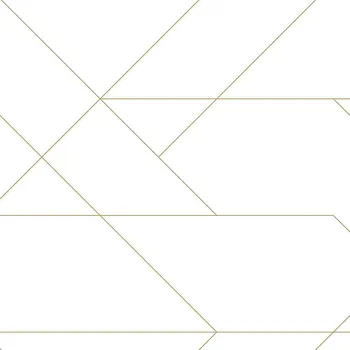 Tapeta Bílá vliesová tapeta se zlatými liniemi 139143, Art Deco, Esta