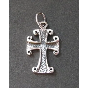 Přívěsek Kříž s kulatými rohy - stříbrný přívěsek