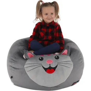 Sedací pytel Tempo Kondela Sedací vak, šedá látka, BABY TYP 1