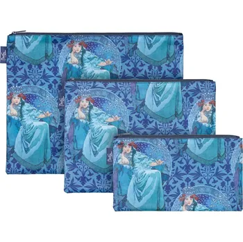 Set 3 kosmetických taštiček 23 x 13 cm/27 x 20 cm/31 x 25 cm, Mucha Hyacinta Kosmetická taška Set 3 kosmetických taštiček 23 x 13 cm/27 x 20 cm/31 x 25 cm, Mucha Hyacinta