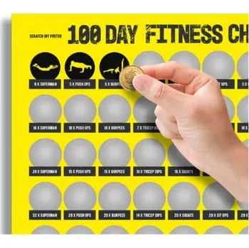 metr Stírací plakát fitness výzva