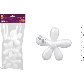 Vánoce Polystyrénová kytička 13cm/6ks hladká 8885490, MFP Paper