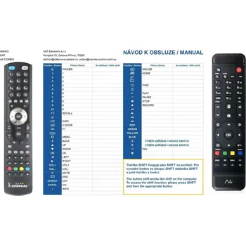 Dálkový ovladač General AMIKO A4, A5, A6 COMBO - náhradní dálkový ovladač