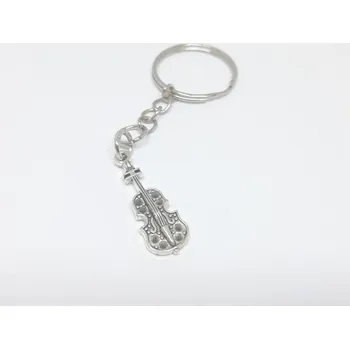 Kovový přívěsek na klíče - housle