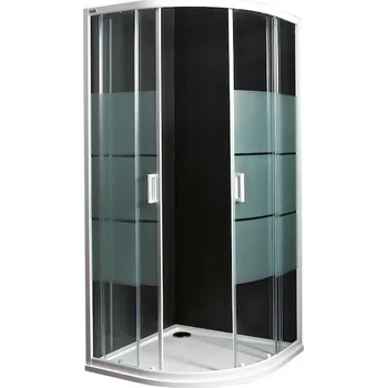 Sprchový kout, čtvrtkruh, bílý lesklý profil Lyra Plus Sklo transparentní H2533820006681