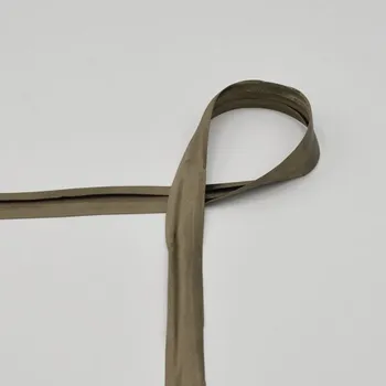 Saténový lemovací proužek, zažehlený, taupe, 20mm