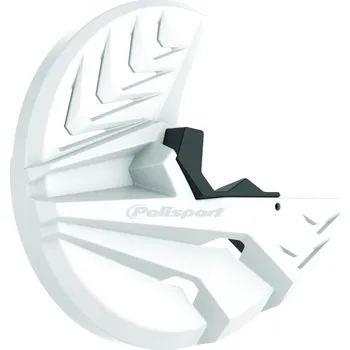 Kryt předního brzdového kotouče se spodním krytem vidlice POLISPORT PERFORMANCE bílá/černá 8151400002