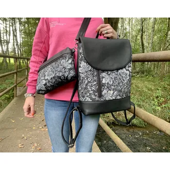 Městský batoh Pavlína Lepší Set batohu a ledvinky ornamenty